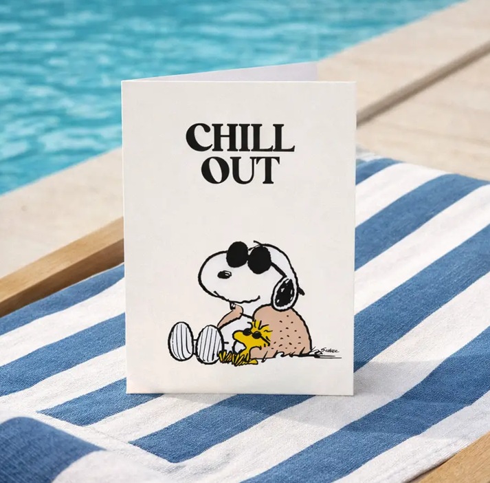 The Peanuts Doppelkarte Snoopy "CHILL OUT" + Umschlag + Aufkleber von The Peanuts  