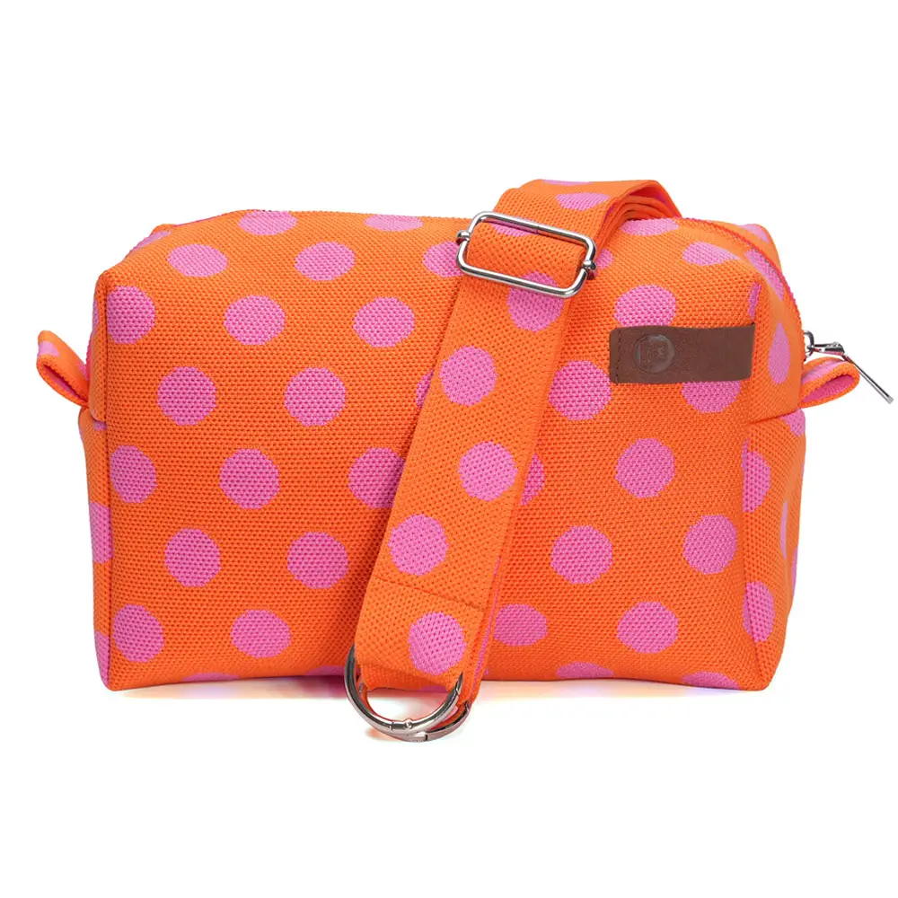 LOT83 Umhängetasche Megan 26, Punkte Orange-Pink