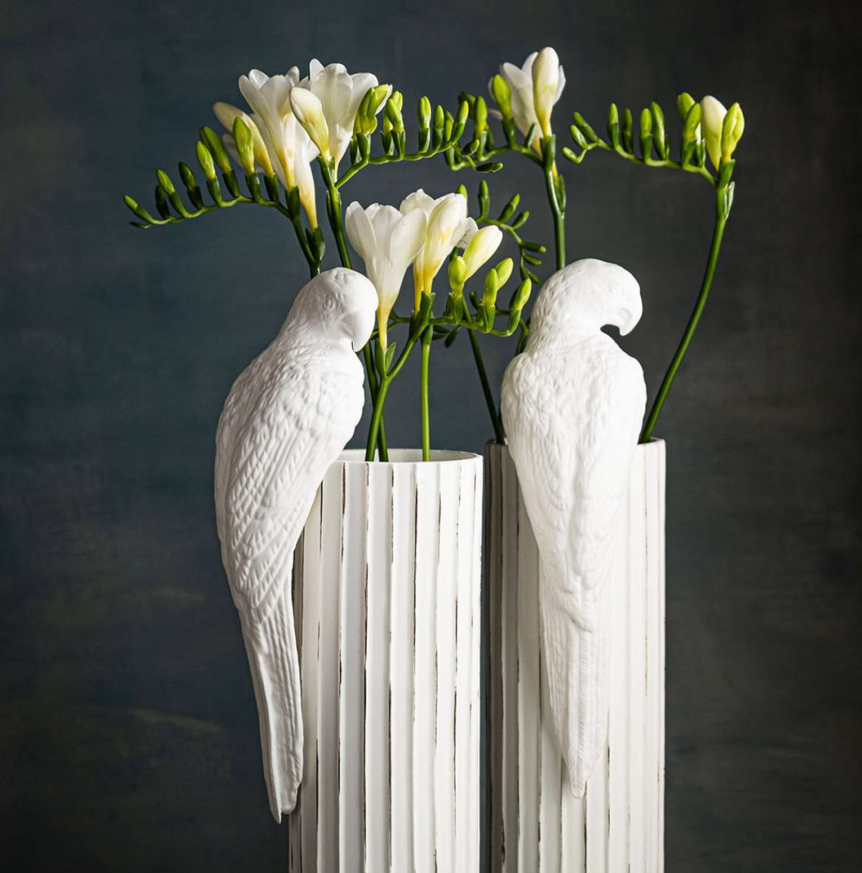 KLATT OBJECTS CORSA Vase L Bone China , ca. 30 cm  