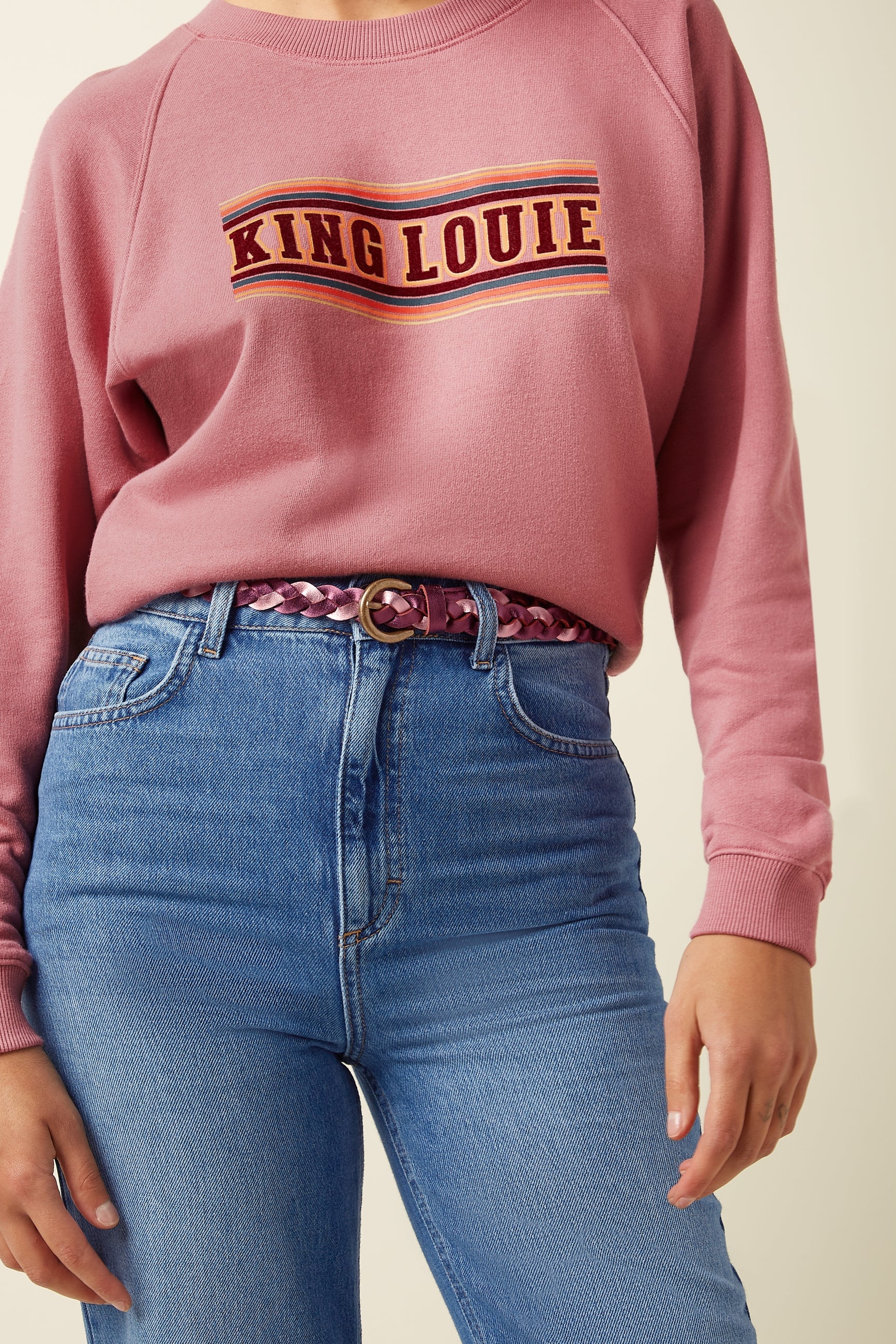 King Louie Gürtel Shiny 2 Tone Belt, Farbe: Bordeaux Red - Belt