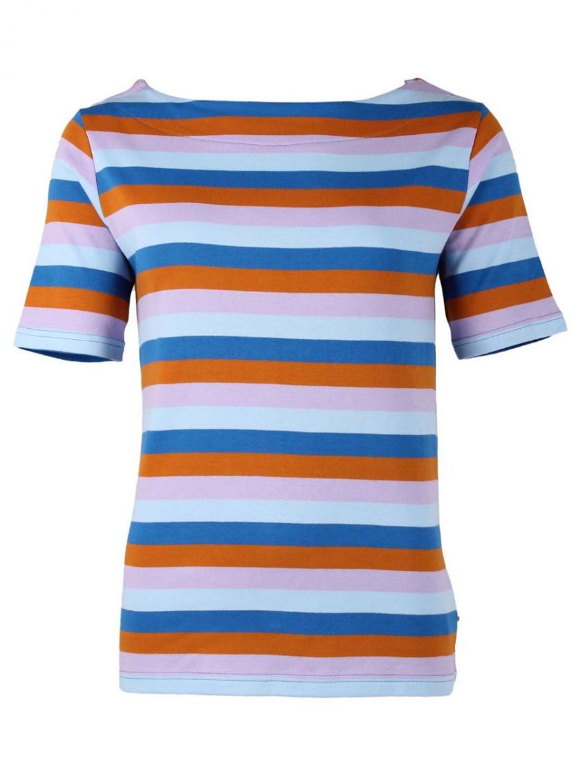 Danefæ T-Shirt ORGANIC - Daneboatneck Viscose Slub Tee Crisp Danefæ T-Shirt ORGANIC - Daneboatneck Viscose Slub Tee Crisp
