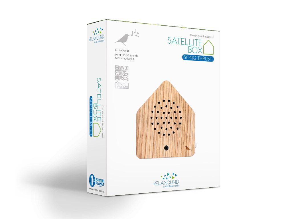 Satellitebox Song Thrush Wood von Zwitscherbox, Klang: Singdrossel-Gesang