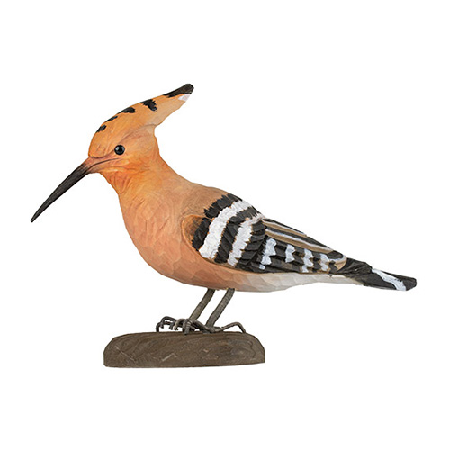 Vogel Wiedehopf Lindenholz handgeschnitzt DecoBird