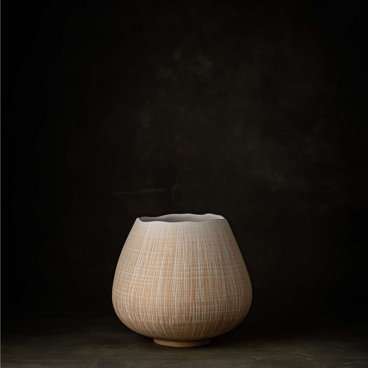 KLATT OBJECTS COCOON line L Tan Vase, ca. 15 cm