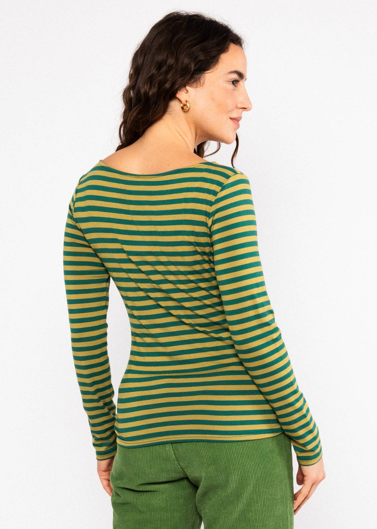 Blutsgeschwister Streifenshirt Sweet Sailorette - green rider stripes