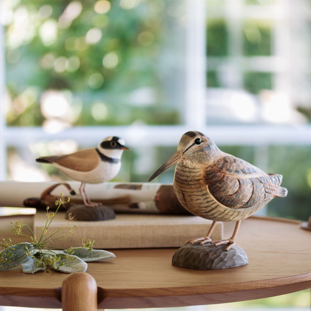 Vogel Waldschnepfe Lindenholz handgeschnitzt DecoBird
