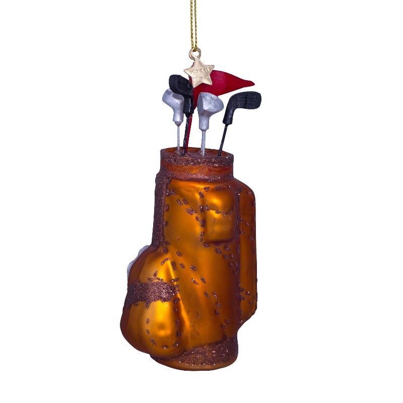 Weihnachtsanhänger Golf Bag , Glas , H ca. 15 cm