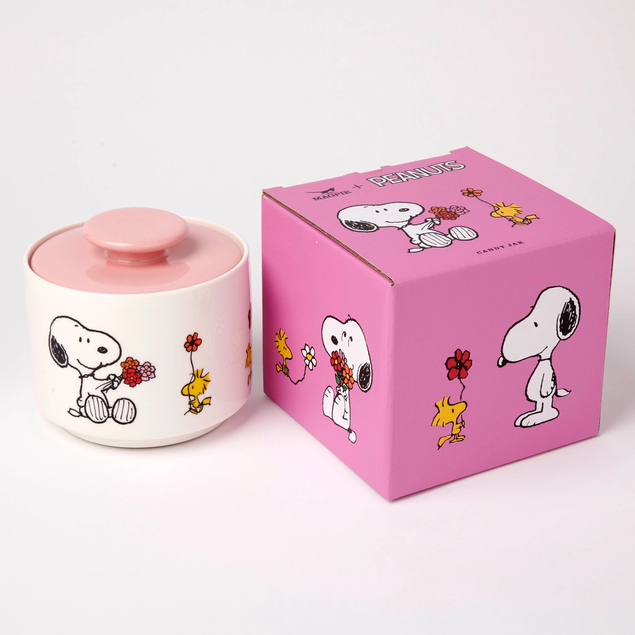 The Peanuts Dose „Love is in Bloom“ mit Snoopy und Woodstock , ca.12 x 10,5 cm