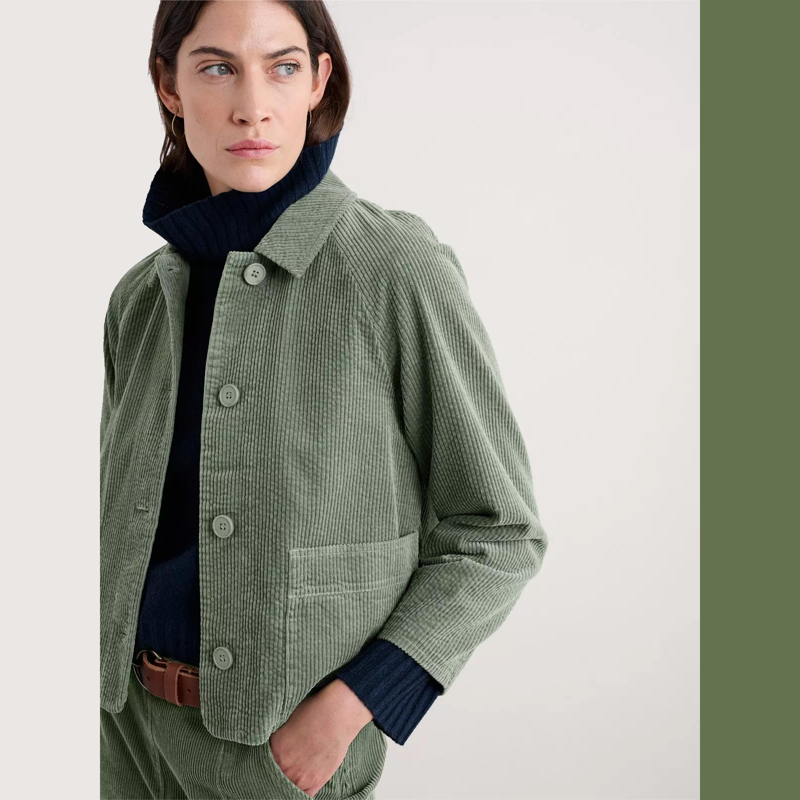 SEASALT CORNWALL Jacke Ocean Mist Green, Cordjacke