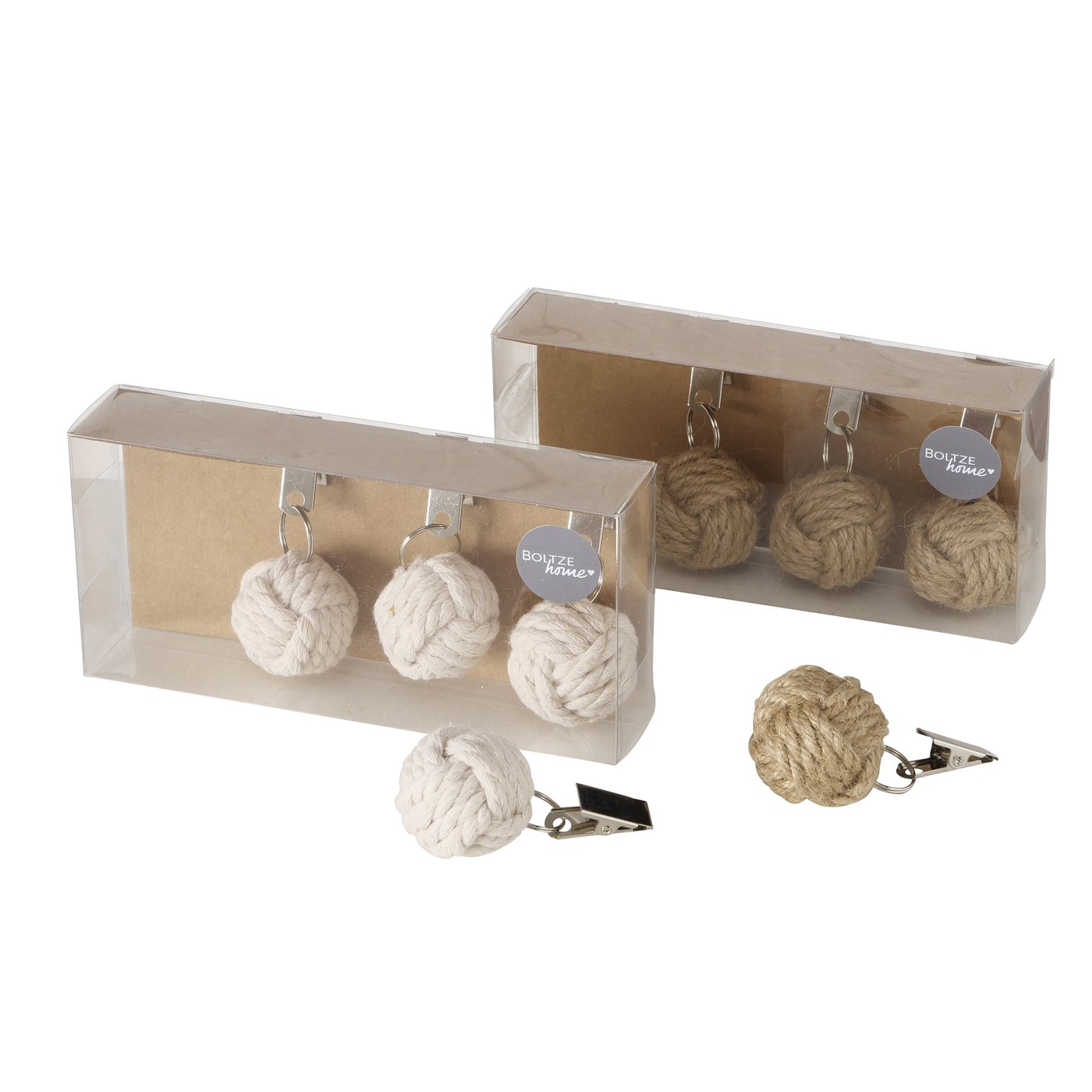 % Tischdeckenbeschwerer Knoten, creme, 4 er Set  , D. ca. 4,5 cm