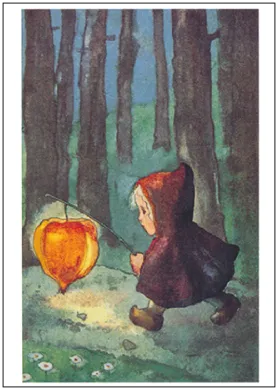 Postkarte Leuchte mir Laternchen von Mili Weber, Taurus  