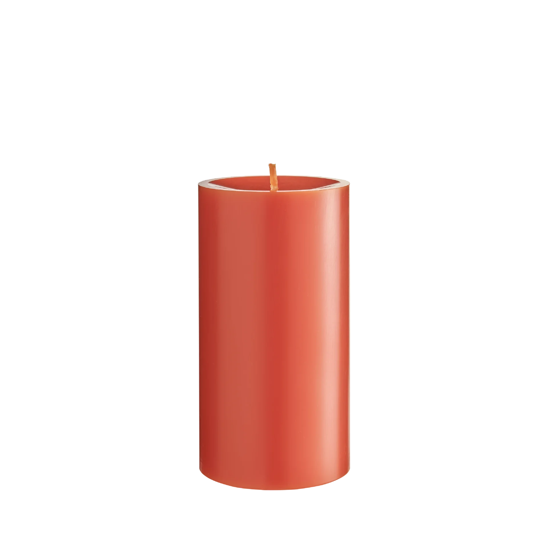 Engels Kerzen, Gegossene Stumpenkerze, D. 8 cm x 15 cm, Farbe: Grapefruit