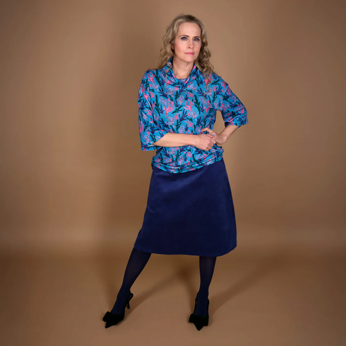 MARGOT Cord Rock Blewe Nederdel, Blau,  MARGOT verrückte Mode aus Dänemark