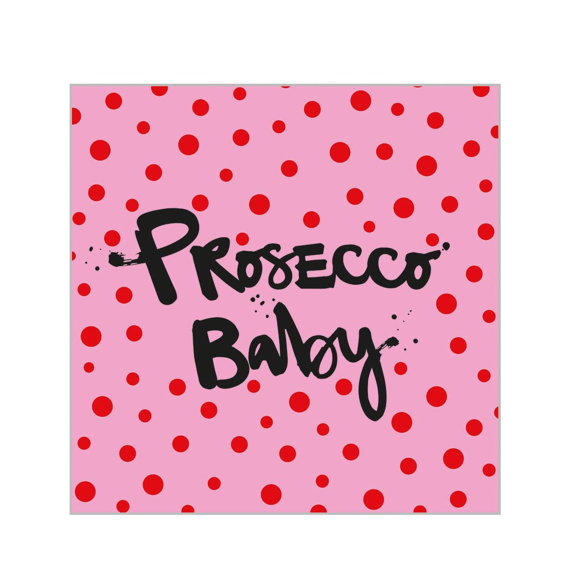 Papierservietten  Prosecco Baby. , 25 x 25 cm  , Cocktailservietten , ppd