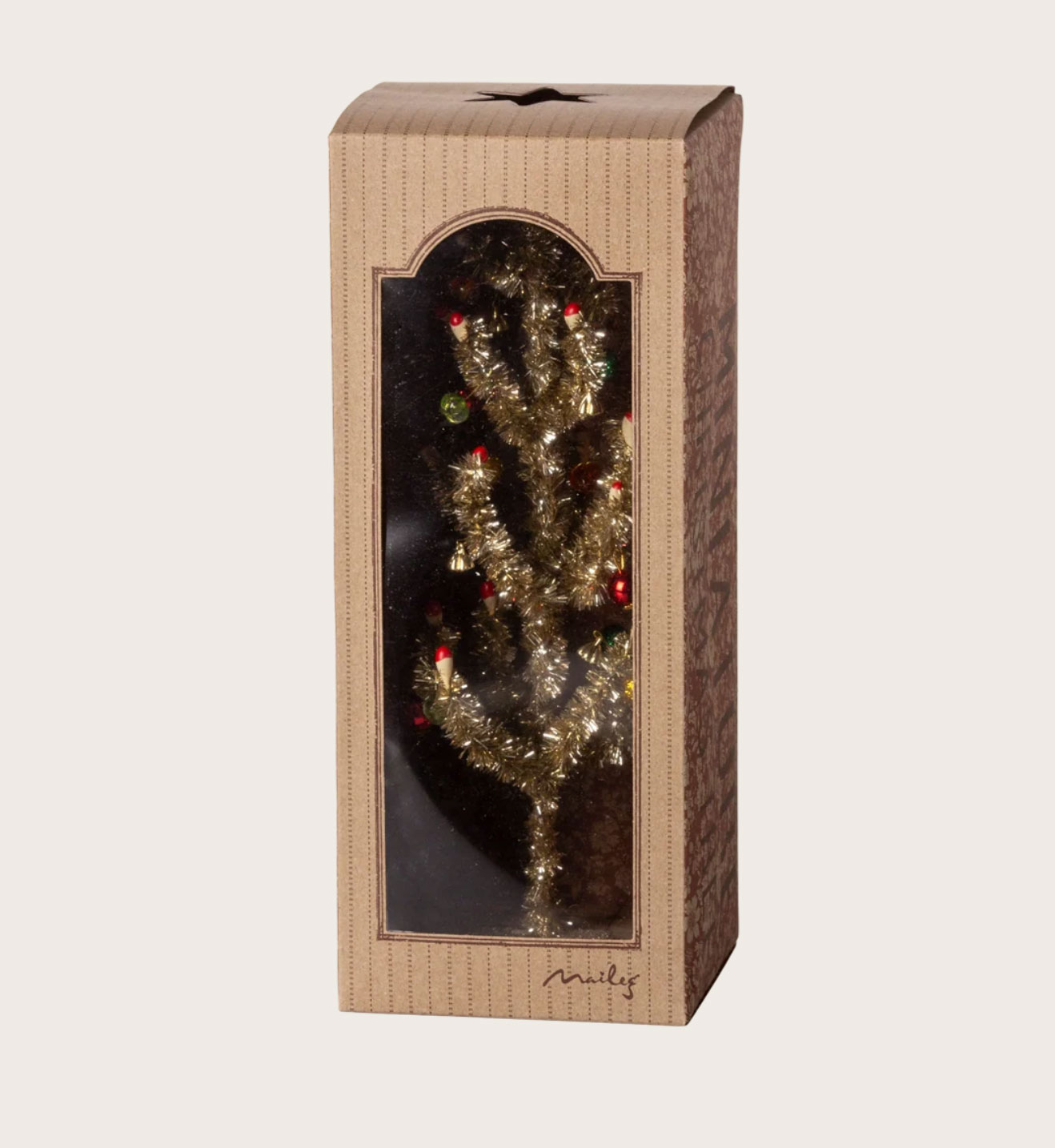Maileg Weihnachtsbaum -Gold, Rot und Grün, ca. 25 cm