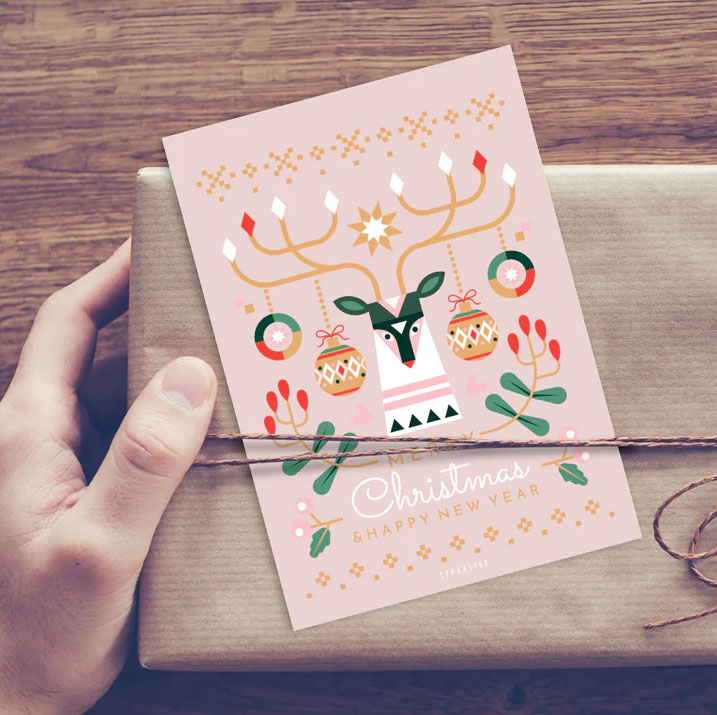 Typealive XMAS Postkarte "Geometric Christmas No. 1"