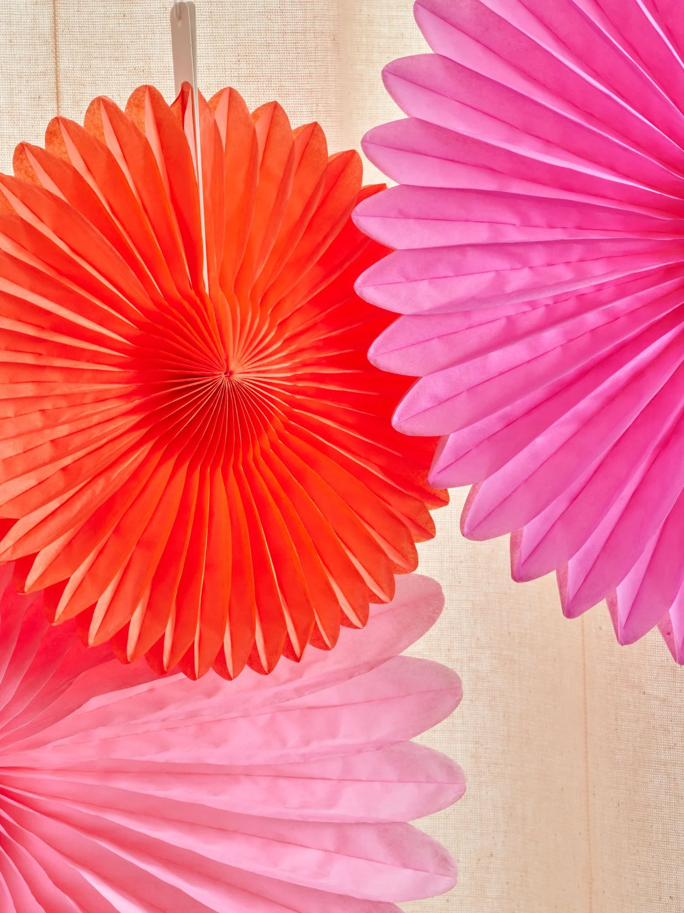 Rice Papier Rosetten - Pink - 3er Pack