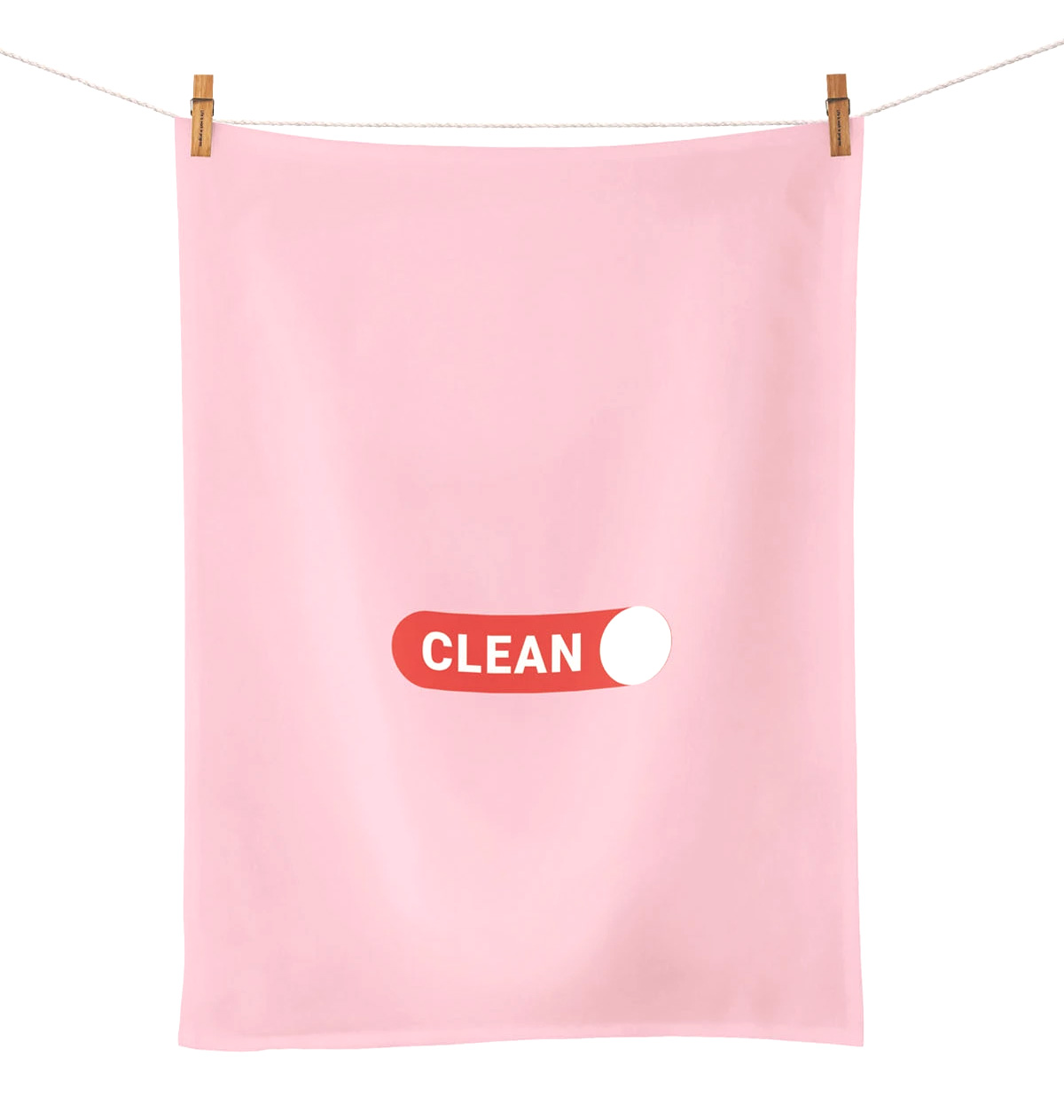 Geschirrtuch CLEAN , rosa, Organic Kitchen Towel  