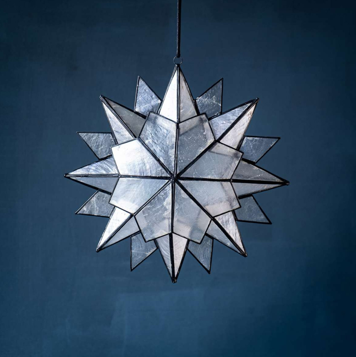 KLATT OBJECTS DIMAANO GRANDE Stern Schwarz , Farbe: Schwarz, Capiz Muschel in Tiffany Technik, Pro Stück  
