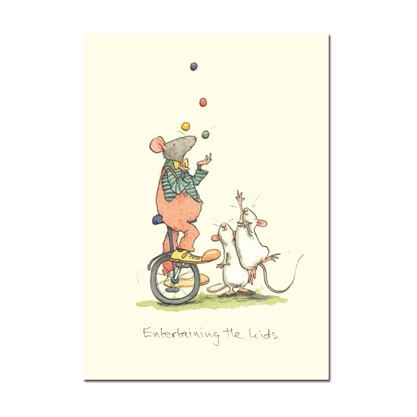 Two Bad Mice Doppelkarte " Entertaining the Kids"   von Two Bad Mice von Anita Jeram, Mäuse