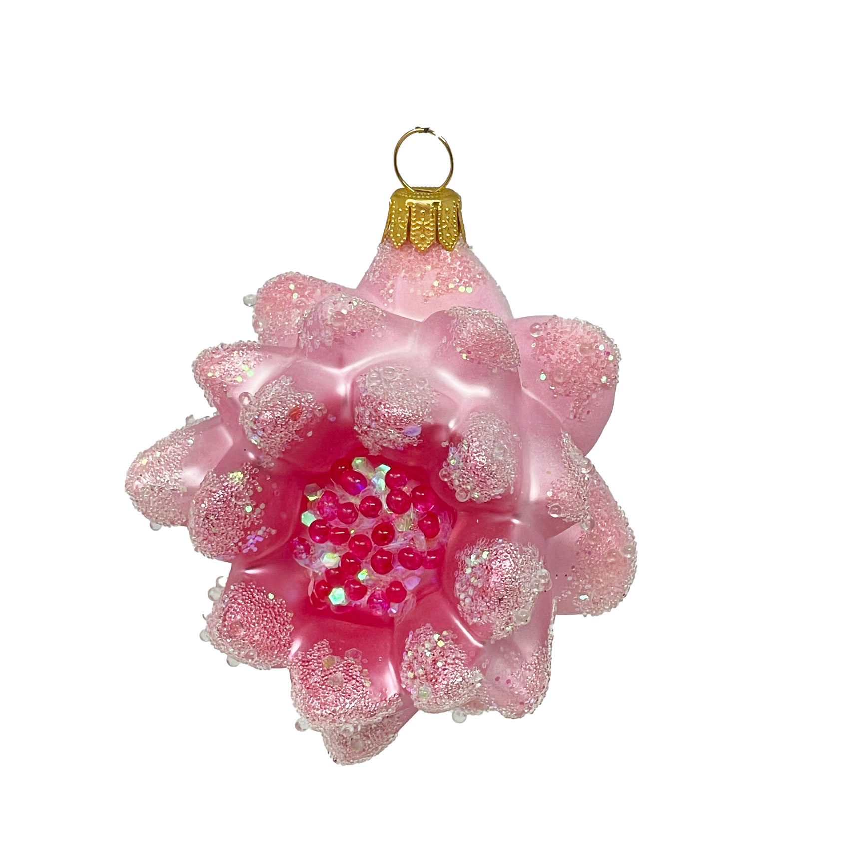 Christbaumkugel Wasserlilie/ Seerose, ca.  cm, Glas