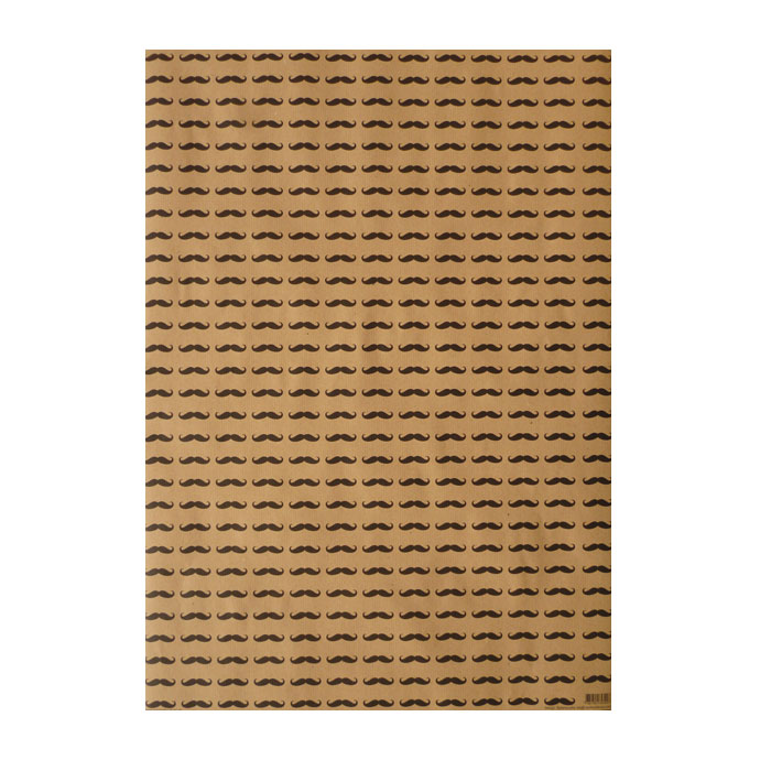 Geschenkpapier - Mustache/ Schnurbart, Männer, ca. 50 x 70 cm