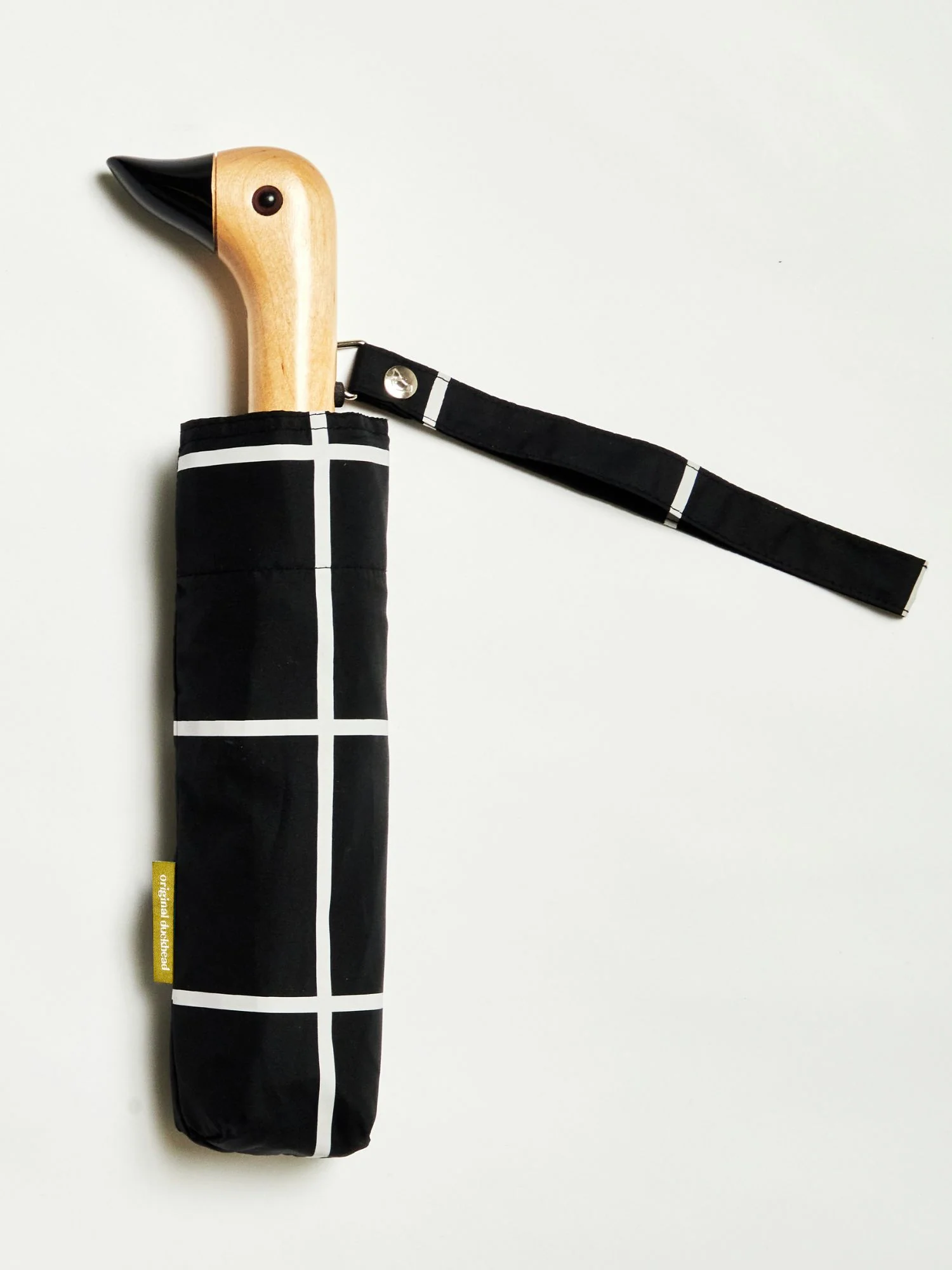 Regenschirm Original Duckhead BLACK GRID, Schwarz Karo