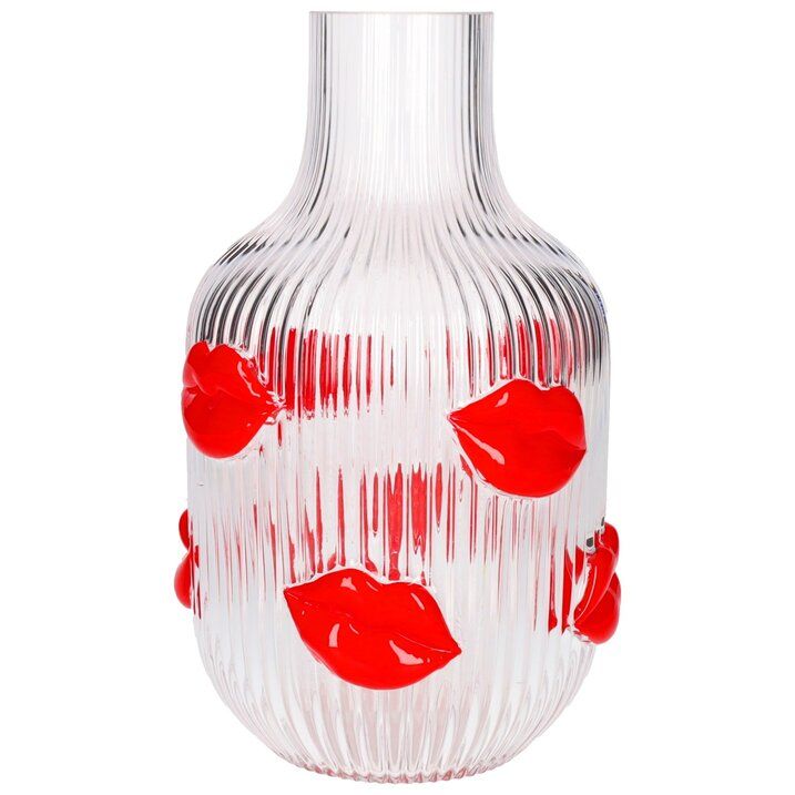 L'amour, Vase, Lippen, transparent, Höhe ca. 25 cm