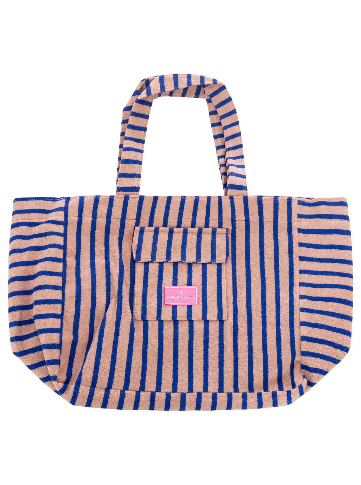 XXL Frottee Shopper "Streifen & Patch"