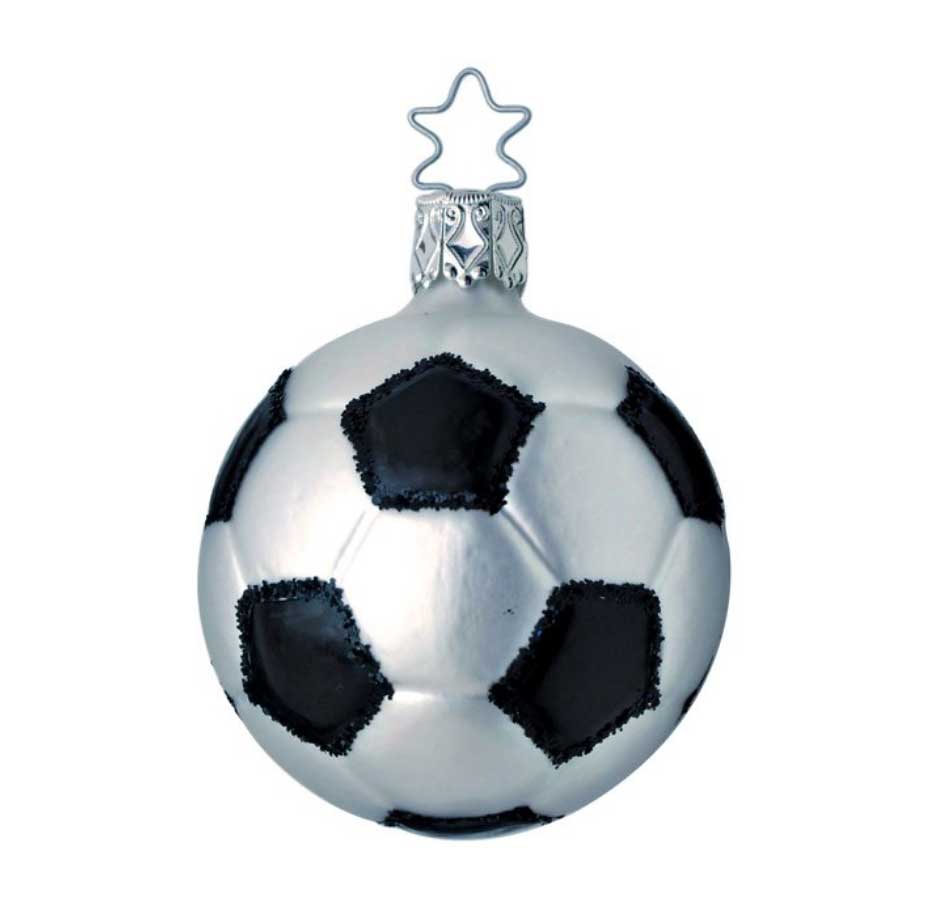 Inge Glas Christbaumschmuck Fußball, ca. 7,5 cm