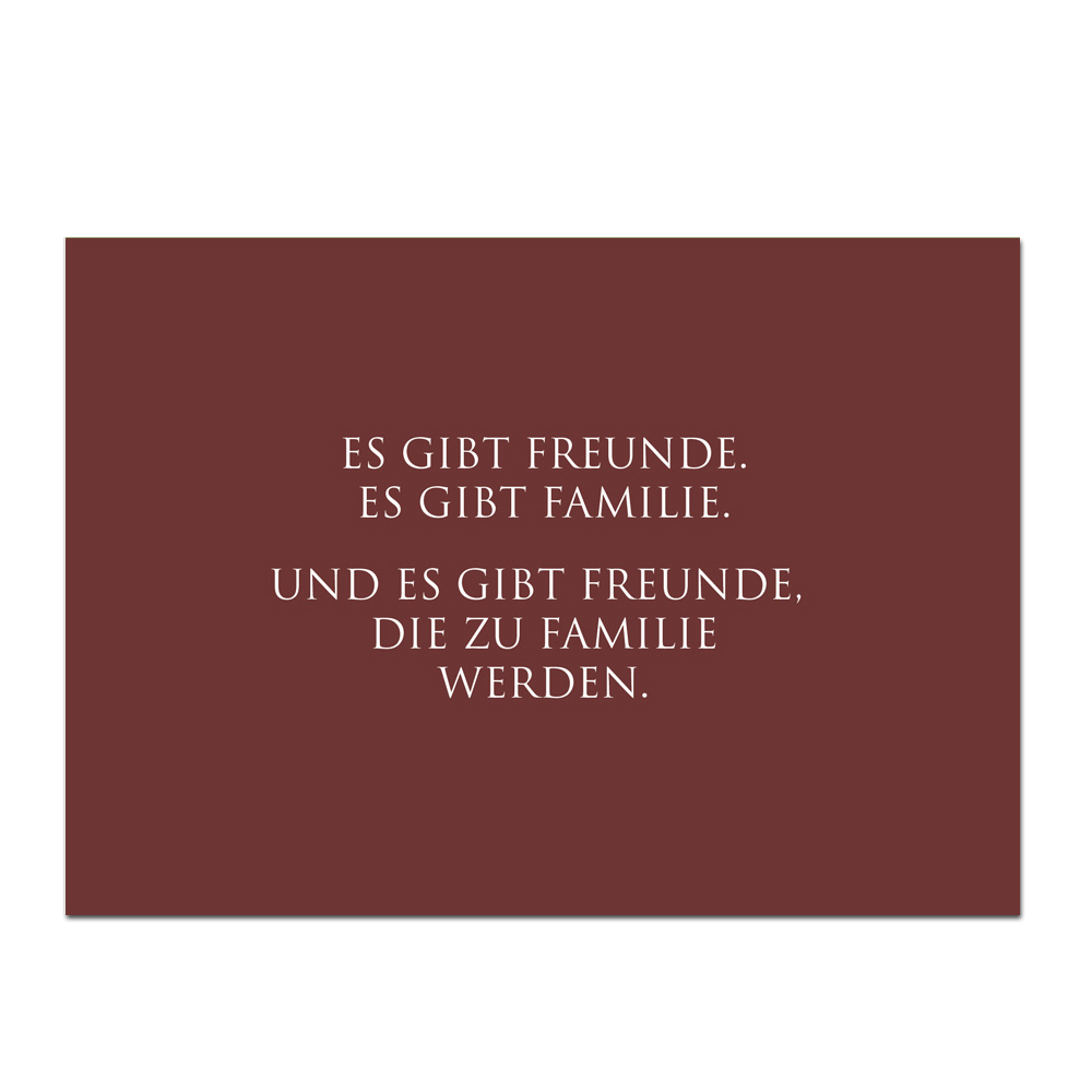 Wunderwort Postkarte "Freunde & Familie…"