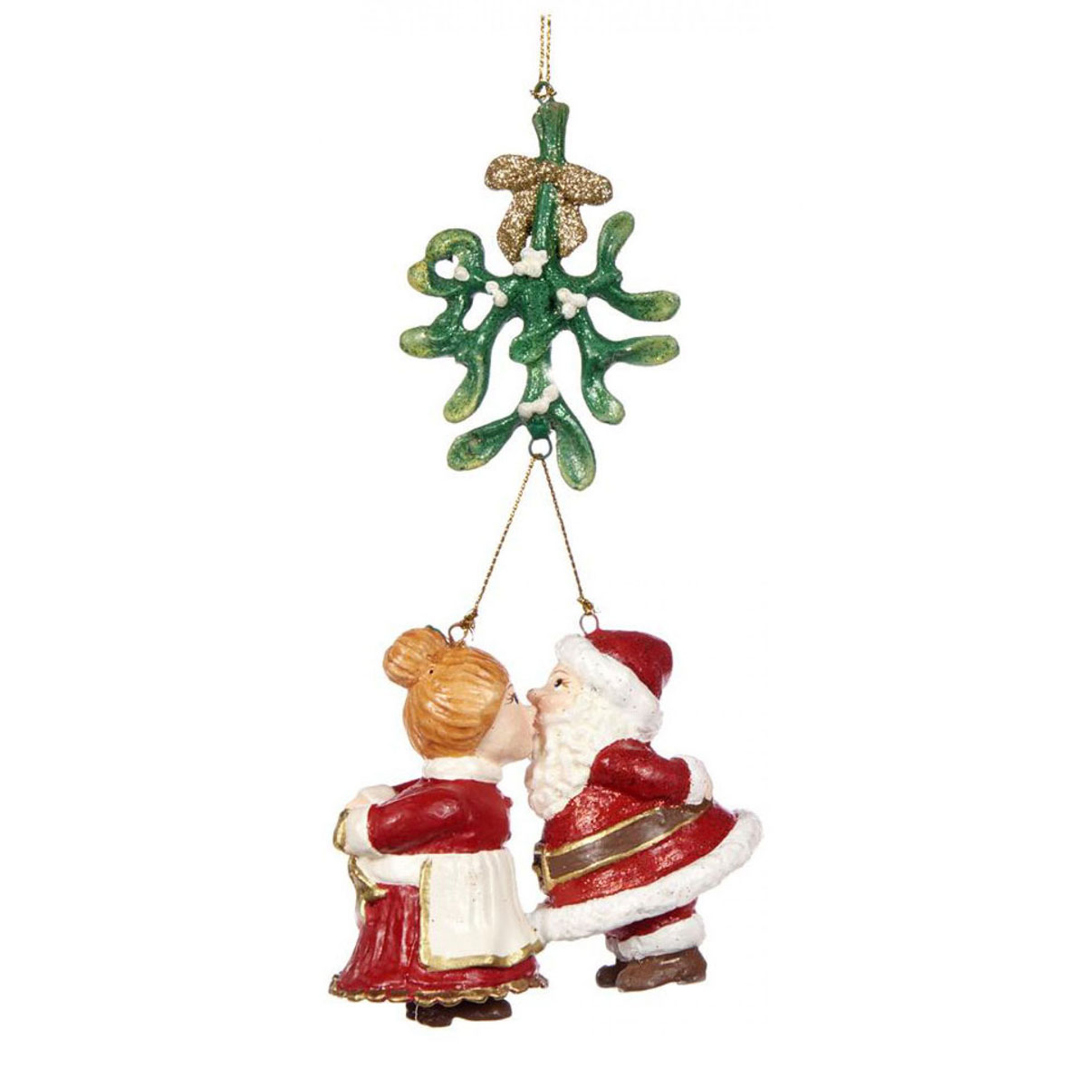 Mistletoe Kiss from Mr.& Mrts. Santa Claus, ca.9 cm mit goldener Schleife von  Catherine Collection 