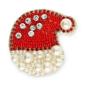 Brosche Weihnachten Weihnachtsmütze, Modeschmuck   