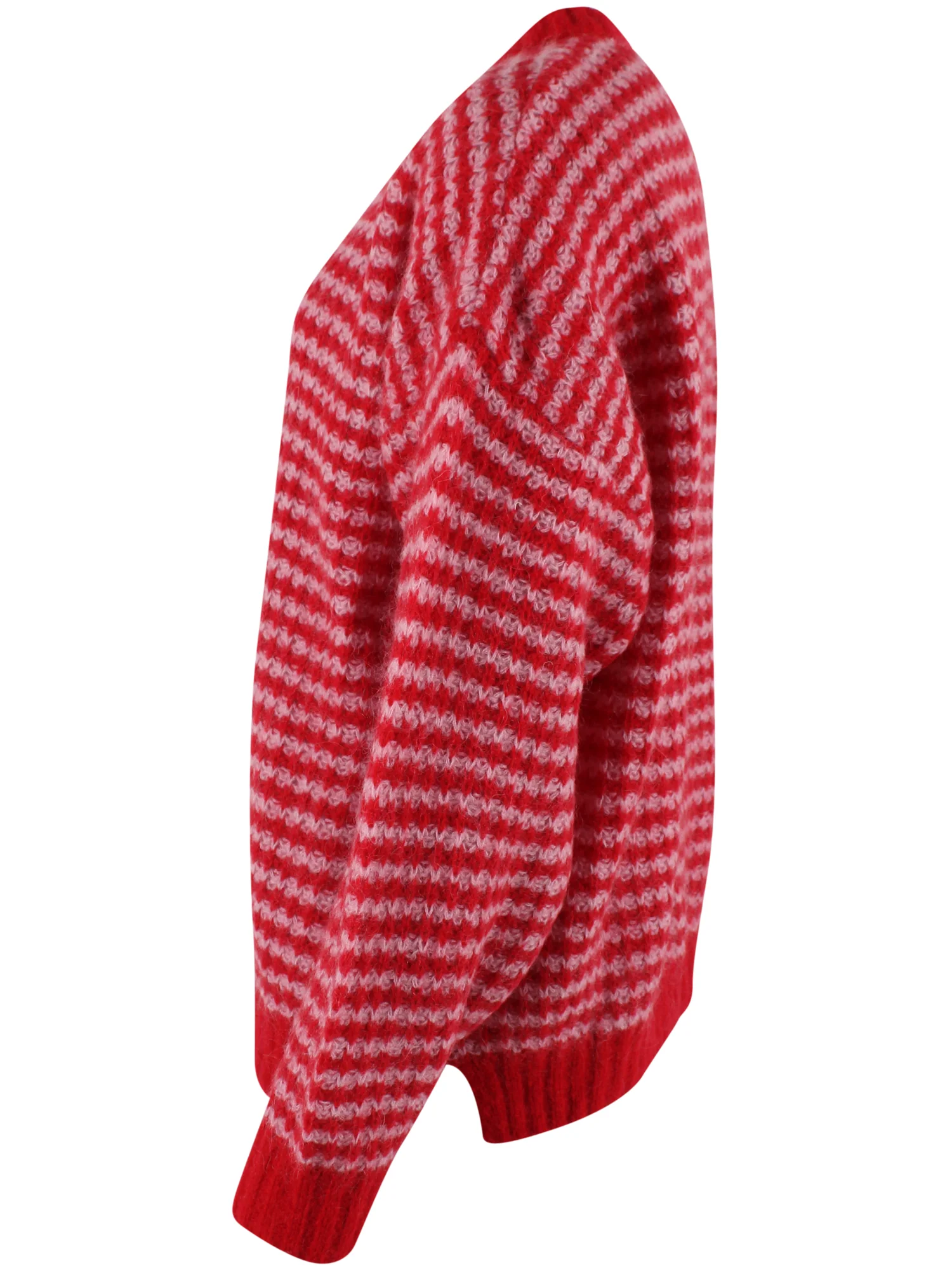 Danefae Pullover Danerelative Mohair Sweater Dark Red/Cold Pink