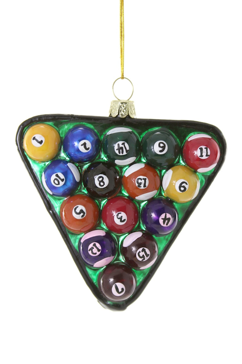 BILLIARD KUGELN Weihnachtskugel, Christbaumschmuck, ca. 10 cm    