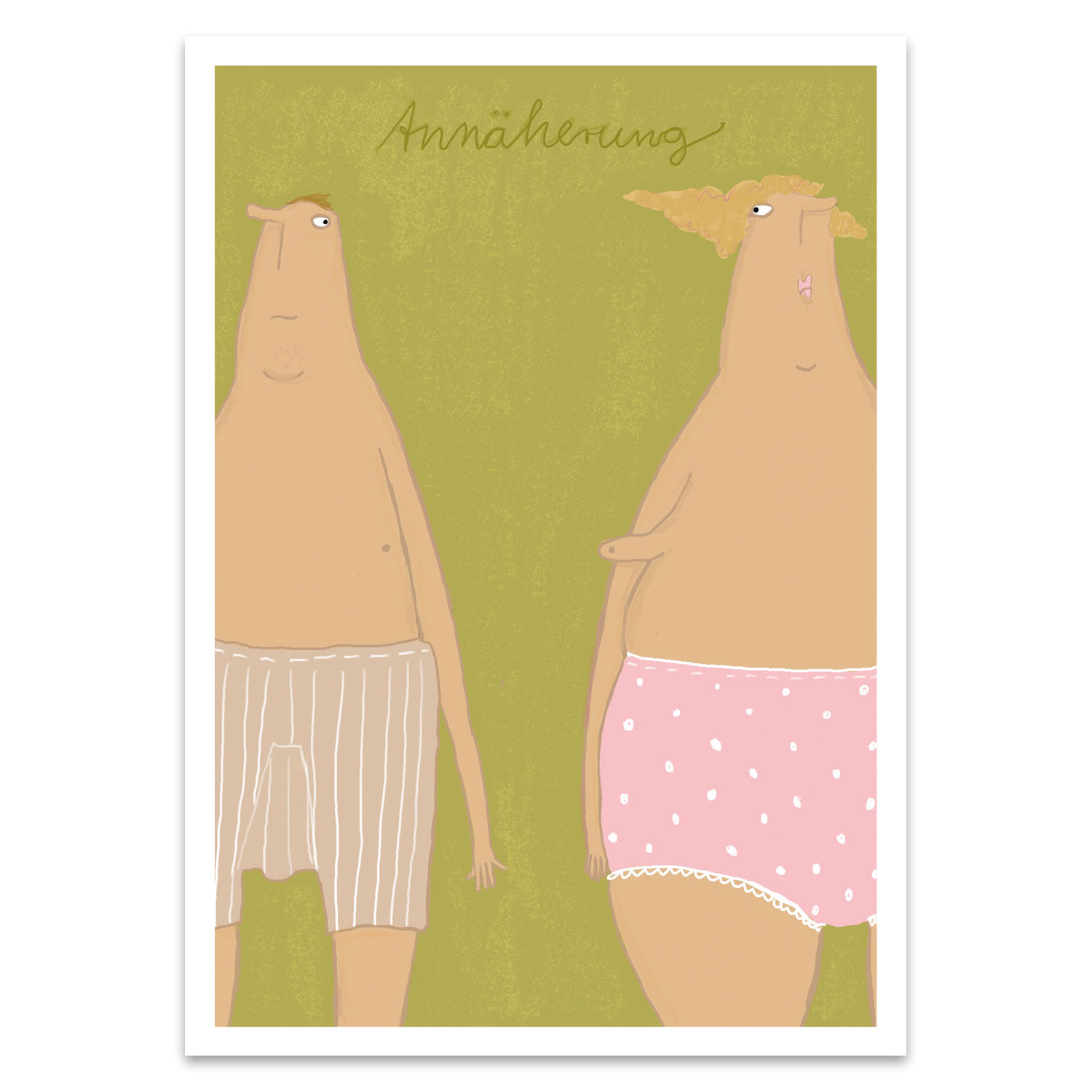 Postkarte kittiekatstudio "Annäherung" von kittiekatstudio  