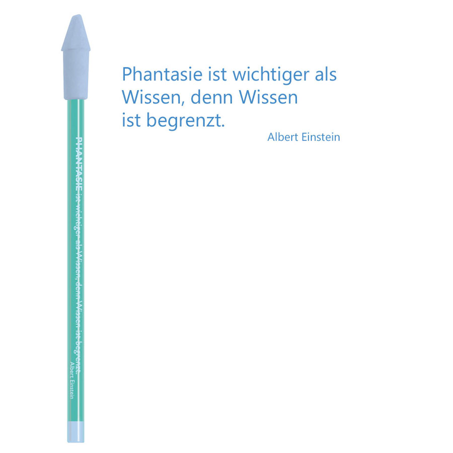 Bleistift türkis " Phantasie ist wichtiger.."/ Albert Einstein von Cedon Bleistift türkis " Phantasie ist wichtiger.."/ Albert Einstein von Cedon