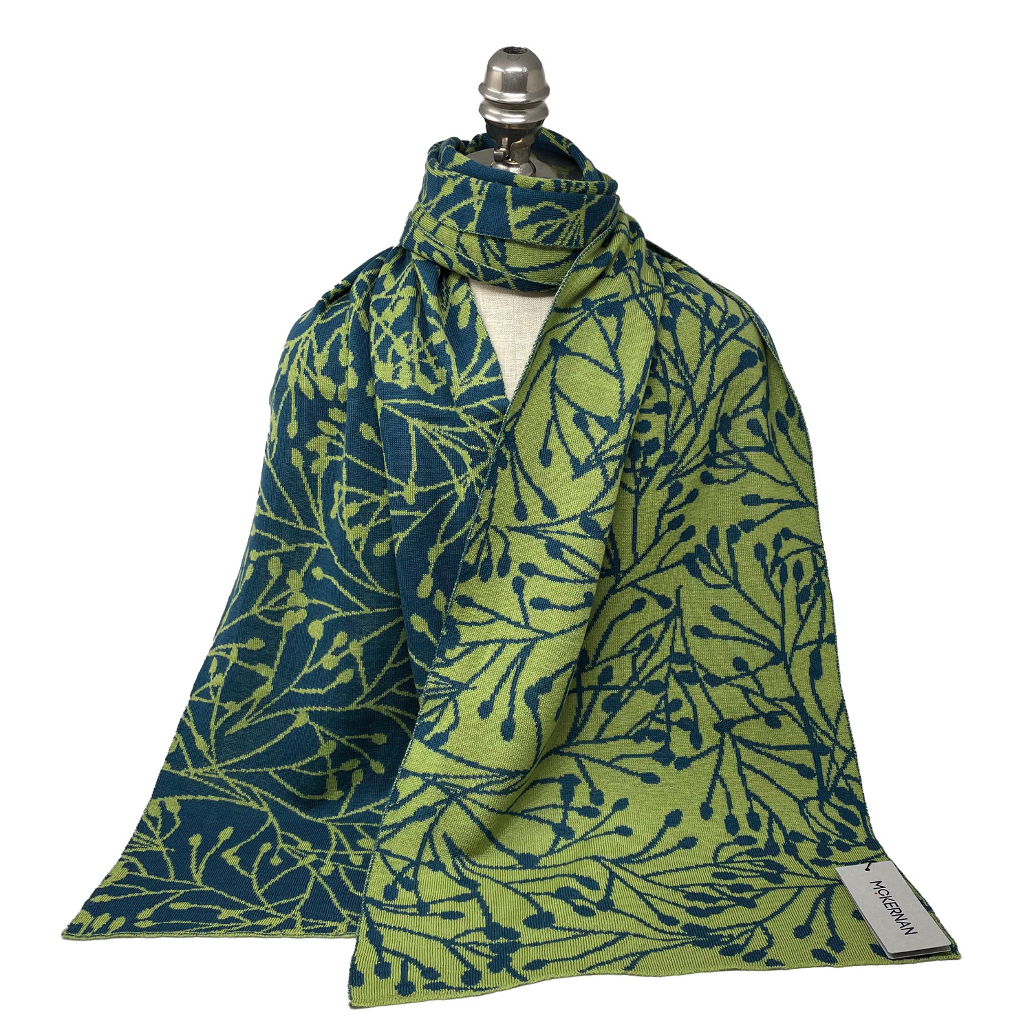 McKernan Schal "SPROUT" SEA MOSS,  ca.33 x 175 cm , 100 % Wolle , Feine Wolle