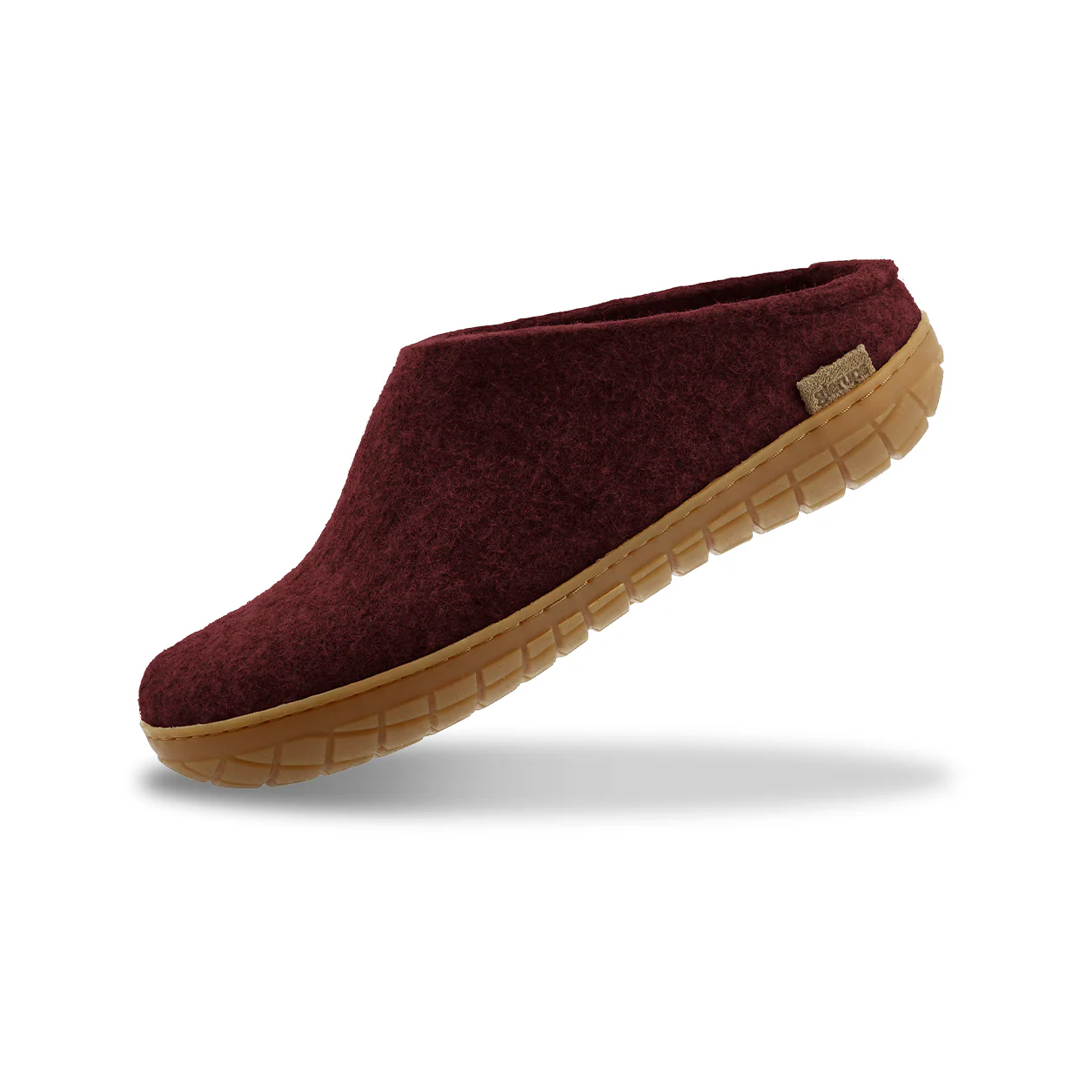 Glerups Open Heel / Slipper 100% Wollfilz , Hausschuhe, Schlappen beet  mit Sohle aus Naturkautschuk  