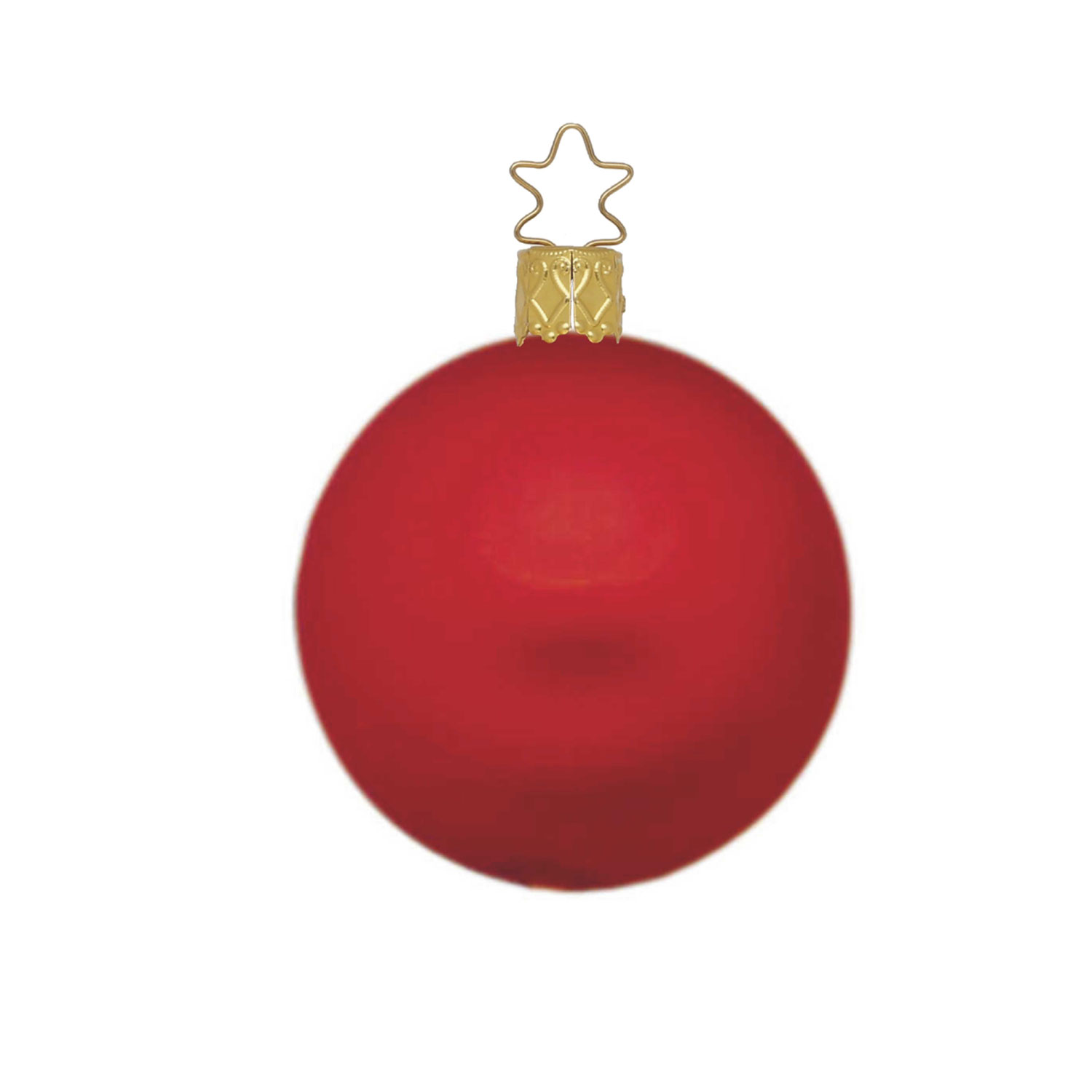 Inge Glas Weihnachtskugel rot matt, D. 8cm