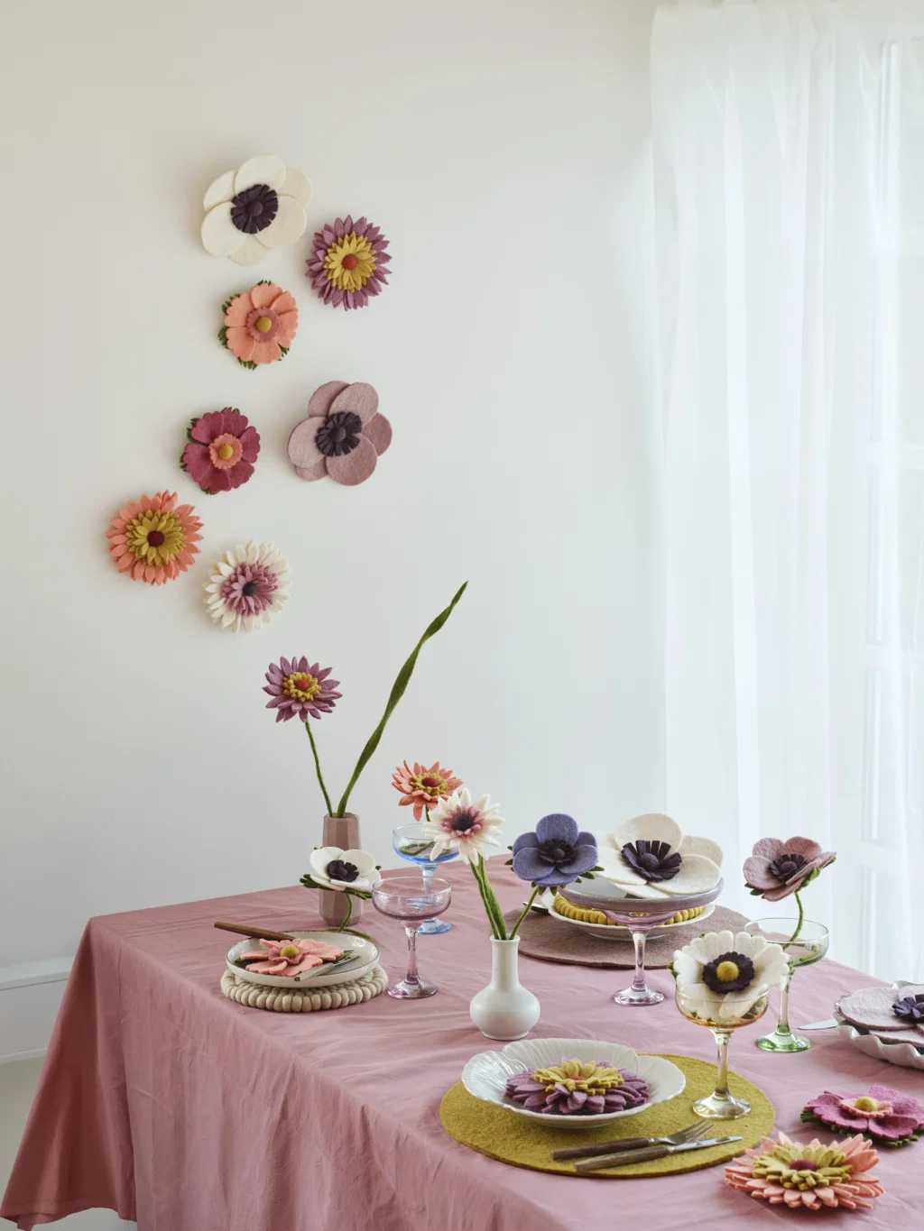 Gry & Sif Filz Gerbera Flower - Light Peach, ca. 30 cm
