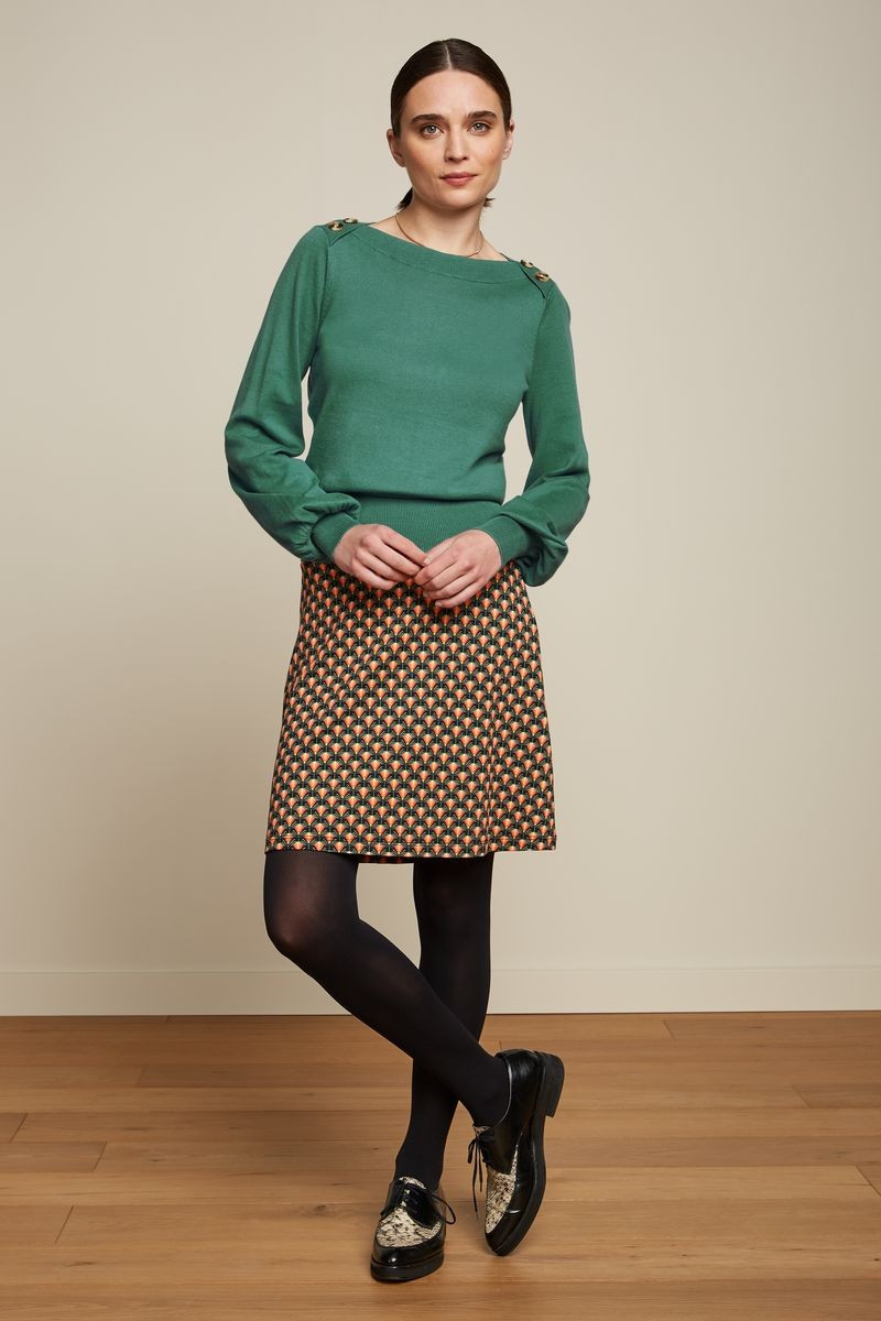 King Louie Border Skirt Rizzoli, Rock, Farbe: Tweed Orange King Louie Border Skirt Rizzoli, Rock, Farbe: Tweed Orange