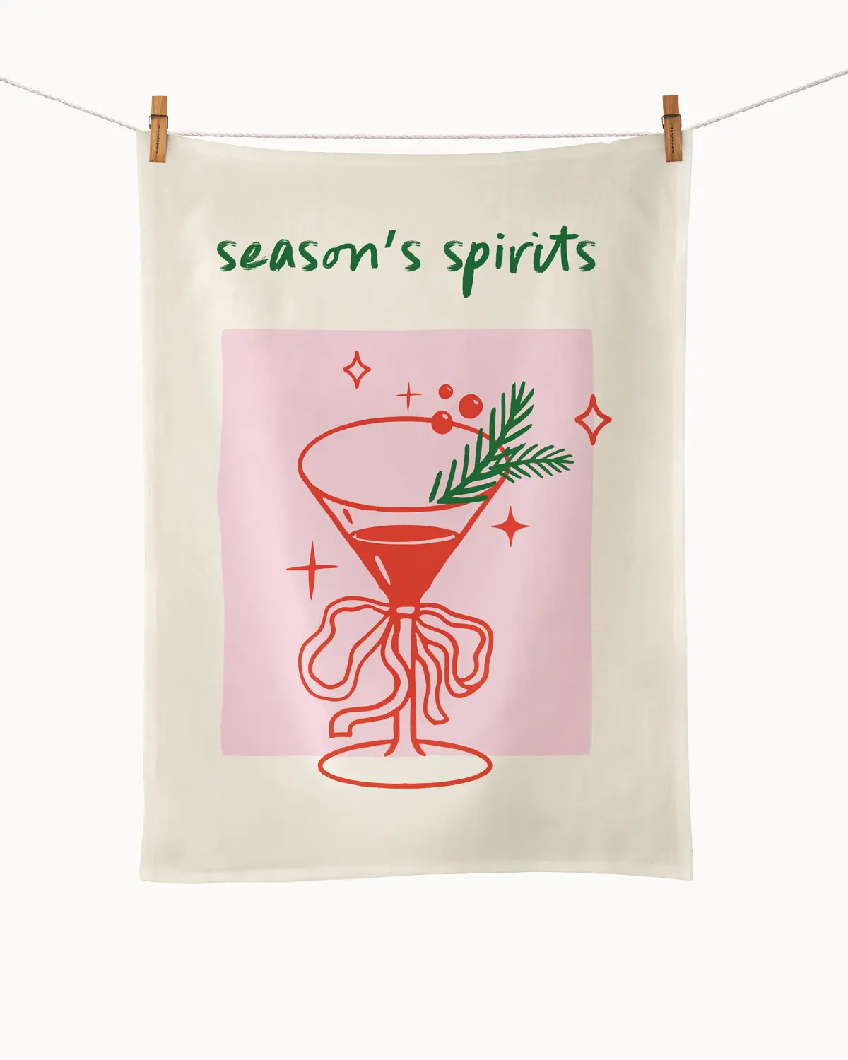Geschirrtuch cheerful season, Organic Kitchen Towel , Geschirrtuch Weihnachten