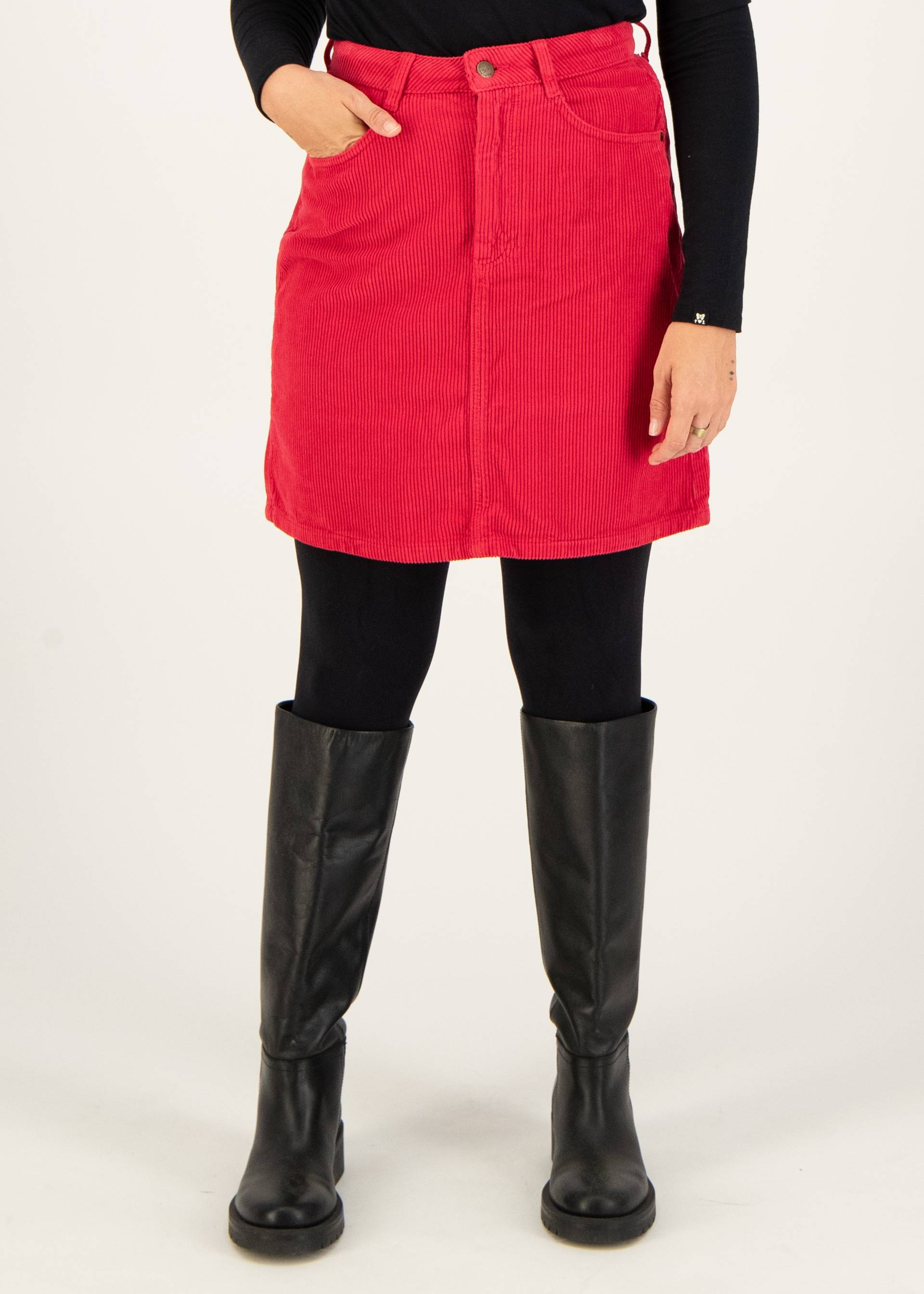 % Blutsgeschwister Cordrock The Corduroyal, Farbe red corduroy