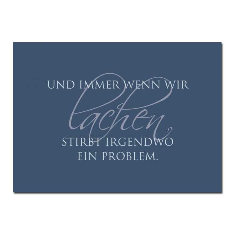 Wunderwort Postkarte "Und immer wenn wir lachen…"