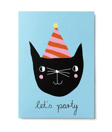 Postkarte "party" von Annika Kelm, Unter Pinien  