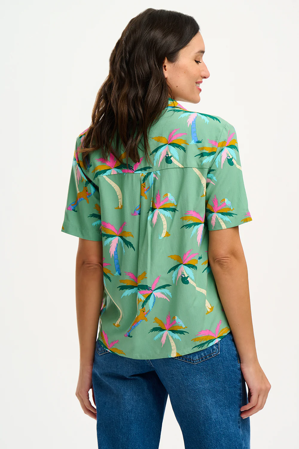 Santana Shirt - Green, Rainbow Palms von sugarhill BRIGHTON