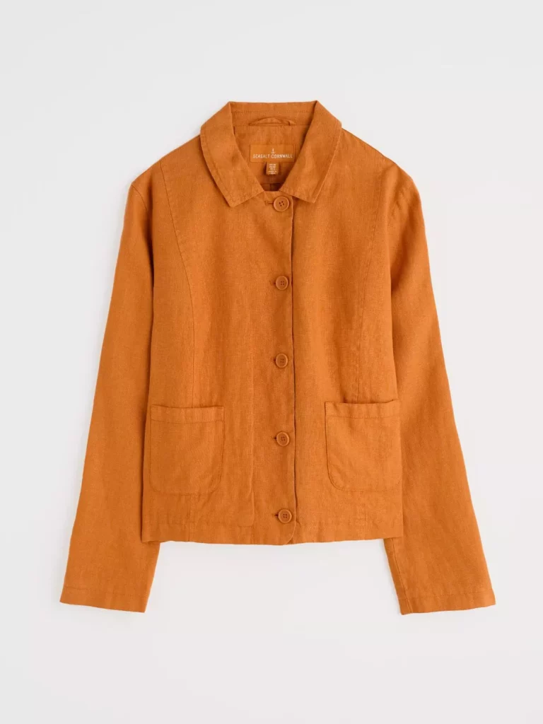 % SEASALT CORNWALL Leinenjacke  Arame Linen Jacket, Farbe Cumin/ Zimt