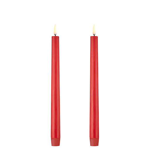 Piffany Copenhagen – UYUNI LIGHTING LED Stabkerze RED 2-er Set, ca. 2,3 x 25,5 cm   