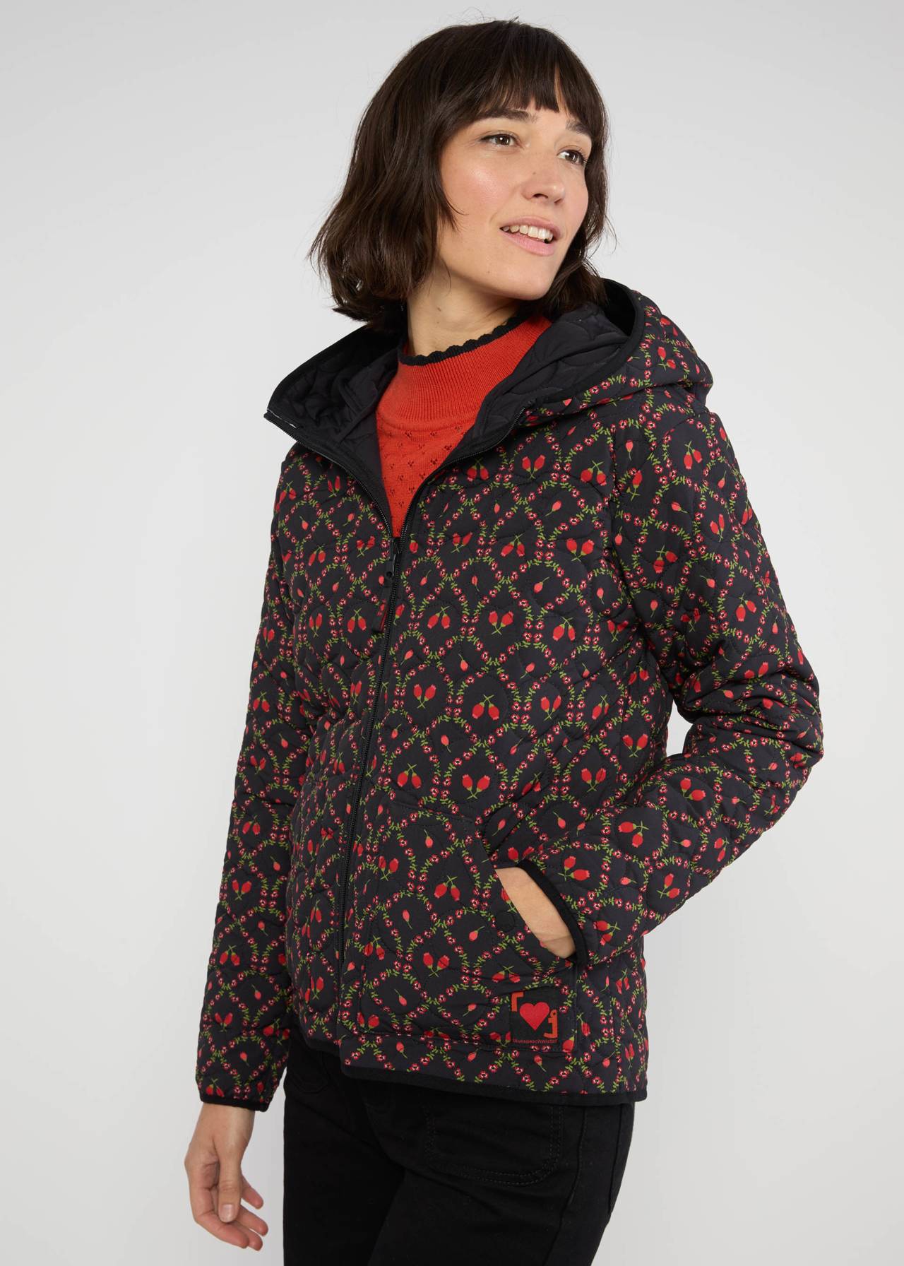 % Blutsgeschwister Softshelljacke Reversible Plopp - winter cherries